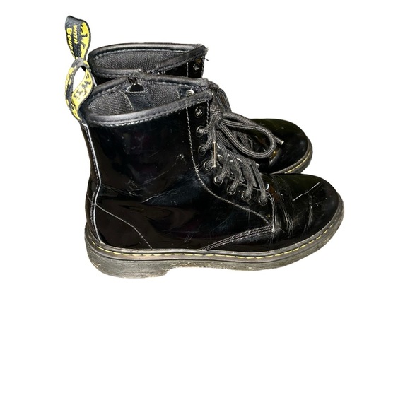 dr martens Delaney girls black boots youth size 3 1460 J - Picture 2 of 6